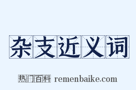 杂支近义词是什么意思的图片